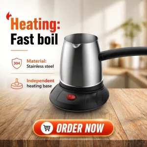 Single Serve Automatic Thermal Coffee Maker Electric Stainless Steel Lightweight Portable Anti Dry Burn Auto Shut Off Removable