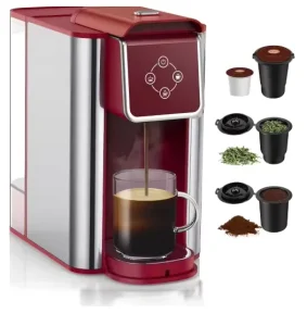 Single Serve Coffee Machine 3 in 1 Pod Coffee Maker for K Pod Capsule Ground Coffee and Leaf Tea with 6-10 oz Cup Size