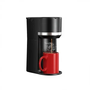Single Serve Coffee Maker for and Grounds Removable Water Tank One Cup Coffee Machine Fast Brewing Single Cup Coffee Machine