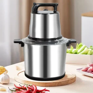 Slicer Glass Blender 6-in-1 Chopper Processor Automatic Food Processor Electric Meat Grinder