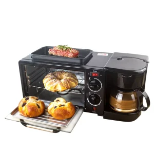 Sliver Crest 3 in 1 Breakfast Station Coffee Maker Toaster Oven Frying Pan
