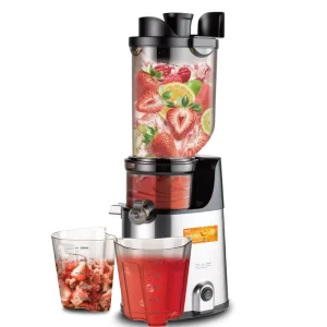 Slow Juicer with Wide Caliber Feeding Tube Powerful 150W Motor Multifunctional Separate Juice and Pulp Cups for Daily Use