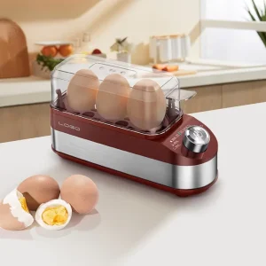 Small Automatic Egg Boiler 3 Eggs Space Saver with One Touch Operation