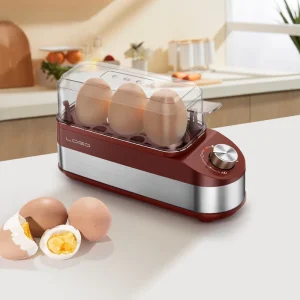 Small Automatic Egg Boiler 3 Eggs Space Saver with One Touch Operation OEM ODM