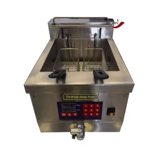 Small Desktop Mini Automatic Lifting Electric Deep Fryer 12kw 220v for Shop