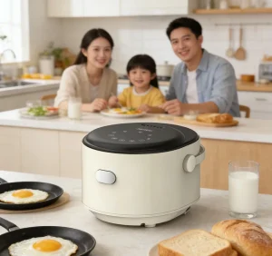 Small Electric Multi Purpose Rice Cooker with Steamer 2.5L Capacity Digital LED Display and Non Stick Home Smart