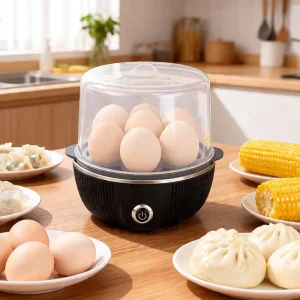 Small Home Use Breakfast Machine Egg Boiler Electric Food Grade PP Plastic 7 Eggs Capacity Rapid Egg Cooker Electric