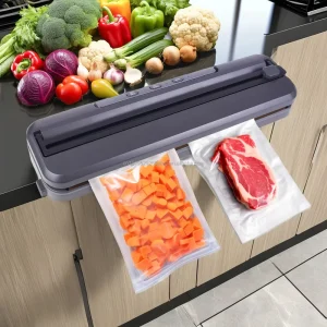Small Household Kitchen Vacuum Sealer Electric Automatic Food Preserver Free Plastic Bags Battery Powered Vacuum Packing Machine