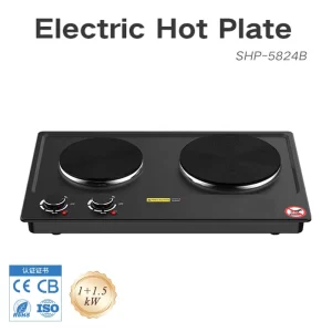 Small Metal Automatic Modern Home Kitchen Appliance 2 Burner Counter for Electric Stove & Hot Plate with Food Warmer
