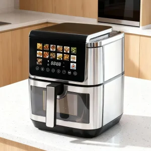 Small Multifunctional Air Fryer Factory New 9L Digital with Visible Window Stainless Steel Smart