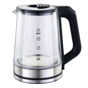 Small Portable Cordless Electric Kettle 2L High Borosilicate Glass App Controlled Automatic Shut off Home Kitchen