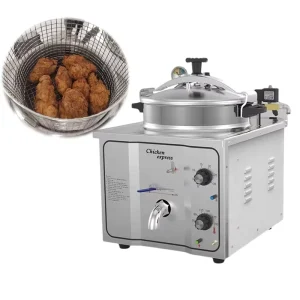 Small Pressure Deep Fryer High Voltage American Commercial Stainless Steel Electric Heating Tabletop Fried Chicken Stove Pot
