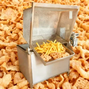 Small Scale Industrial Electric 304 Stainless Steel Deep Fryer Batch Frying Machine