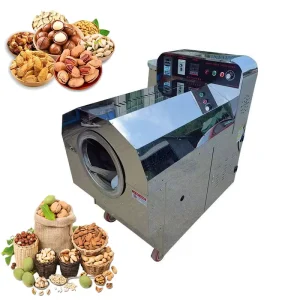 Small Scale Peanut Roasting Machine Coffee Bean Cocoa Roasting Equipment Flour Roaster Electric Gas Rotary Drum Roaster