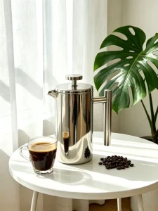 Small Size 350ml Double Wall Stainless Steel Espresso French Press Insulated Coffee Maker