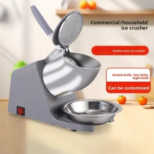 Small Snowflake Ice Shaving Machine High Productivity Portable 304 Stainless Steel Electric Ice Crusher