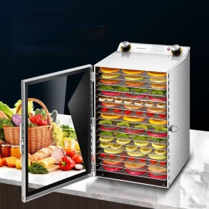 Small Stainless Steel Dried Fruit Grinder Commercial Large Capacity Snacks Dried Meat Vegetables Dehydrator Food Dryer
