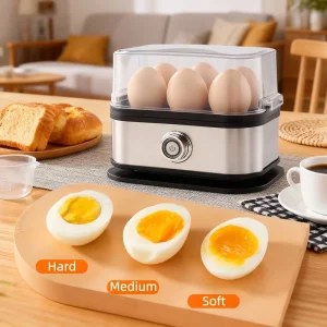 Small Stainless Steel Electric Automatic Egg Boiler Cooker for Hotel Restaurant & Household Breakfast Appliance