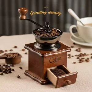 Small and Exquisite Compact Hand Cranked Coffee Bean Grinder Adjustable Thickness Household Coffee Grinder