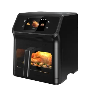 Smart 6.5L Oil Free Square Modern Air Fryer 4.3″ TFT Touch Screen Digital Electric Oven with Built In Recipes Household Use