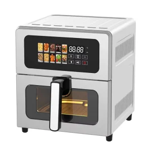 Smart 8L Color Screen 12 Menus Air Fryer Oven Adjust Time Temperature Electric Stainless Steel Oil Free Visible Air Fryer