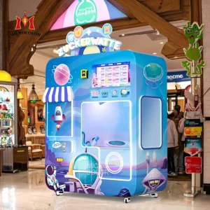 Smart Commercial Self service Cotton Candy Floss Machine Kiosk Automatic Cotton Candy Vending Machines for Small Businesses