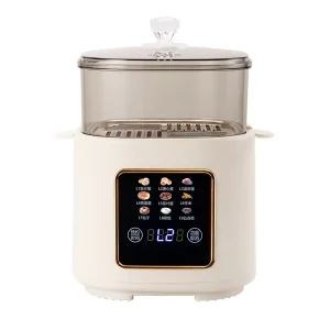 Smart Digital Display Electric Rice Cooker Home Hotel Commercial Use 3L 300W Double Layer Plastic 24H Reservation 9 Menus