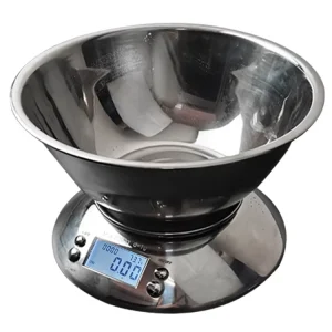 Smart Digital Kitchen Scale Stainless Steel Bowl LCD Display Separable Weighing Function Battery Powered 1g Division for Food