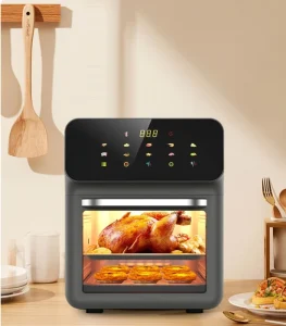Smart Electric Air Fryer 10L Capacity Digital Visual Stainless Steel Panel Appliances for Microwave Oven Grill