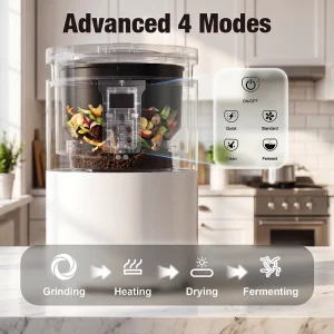 Smart Home Electric Food Waste Composter Waste Food Recycling Machine Odor Filter