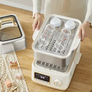 Smart Household Electric Food Steamer Multi Purpose 1 2 3 Layer Stainless Steel Basket Electric Power Source