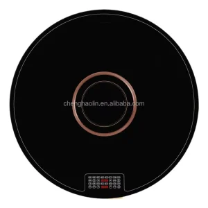 Smart Household Glass Food Warming Tray Portable Server Round Rotating Hot Glass Plate