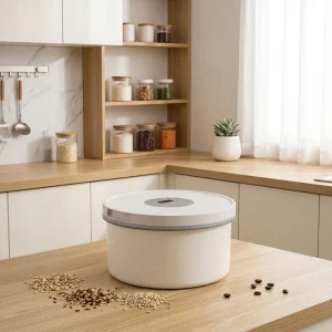 Smart LED Date Display Stainless Steel Large Capacity Airtight Kitchen Storage Canister Rice Container