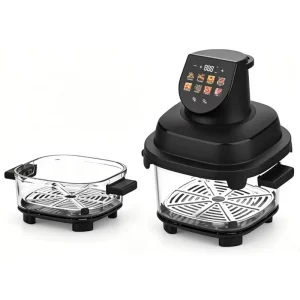Smart Modern Capacity 4.5L Electric Oil Free Multi Functional Visible Digital Glass Oil Less Air Fryer Ovens Freidora De Aire