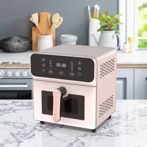 Smart Multi function Electric Air Fryer Oven OEM Cookware Touch Control Stainless Steel Oil less Bake Pizza Chicken