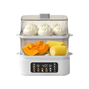 Smart Multifunctional Electric Steamer Home Hotel Commercial Use 300W 2.5L Stainless Steel Bowl 24H Reservation 14 Recipes