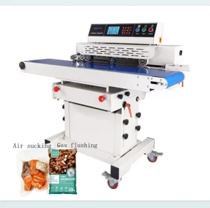 Smart Nitrogen Gas Flush Vacuum Food Sealers Continuous Sealing Machine for Sugars Beverages Chemicals Packaged Foil Film Paper