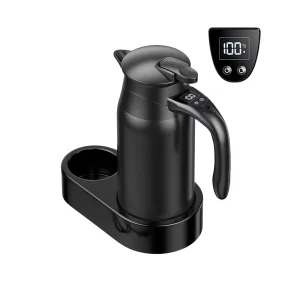 Smart Portable 12V/24V Electric Kettle Stainless Steel Cup Auto Use 100C Temperature Control Boiling Water for Cars/Trucks