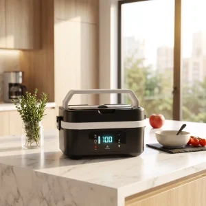 Smart Portable Electric Rechargeable Self Heating Lunch Box for Camping Picnics Car Office