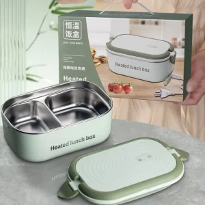 Smart Rechargeable Electric Lunch Box Large Capacity Food Warmer With Timing Function for Office and Daily Use