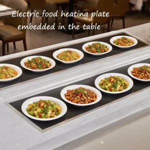 Smart Rectangular Hot Plate Multifunctional Thermal Food Holder Electric Heating Buffet Warming Implant Built in for Household
