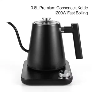 Smart Temperature Control Gooseneck Electric Kettle Stainless Steel Digital Pour Over Coffee Pot with Precise Knob Adjustment