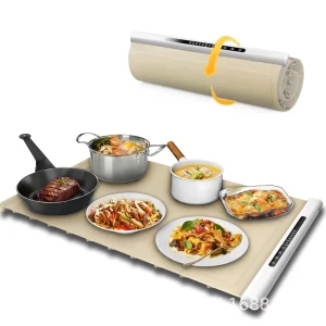 Smart Temperature-Controlled Silicone Surface Roll-Up Storage Food Warming Plate Multifunctional Gatherings Hot