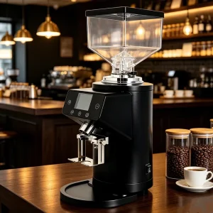 Smart Touch Screen Commercial Coffee Grinder 100mm Stainless Flat Burr 1.5L Large Capacity Espresso Grinder for Coffee Shop