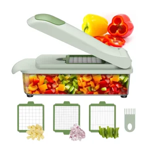 Smile Mom B427 Plastic Vegetable Slicer Dicer Meat Vegetable Chopper Grinder Potato Cutter Stainless Steel Blades >20