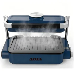 Smokeless Infrared Multi Purpose Electric Contact Grill Easy Clean Non Stick Detachable Plate for Outdoor Household