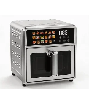 Smokeless Stainless Steel Air Fryer Oven Large Capacity Smart Digital Touch Control Fast Cooking Home Commercial Healthy Baking
