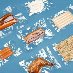 Smooth Food Grade Resealable Flexo Printed Vacuum Sealer Bag Clear Plastic Pouch for Seafood Meat Frozen Food Storage