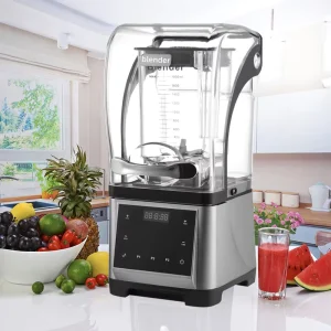 Smoothie Food Blender with Soundproof Cover Low Noise Silent Blender Commercial for Coffee Shop Milk Tea Shop