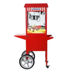 Snack Food Electric Popcorn Vending Machine with Cart 304 Stainless Steel Fully Automatic High Productivity